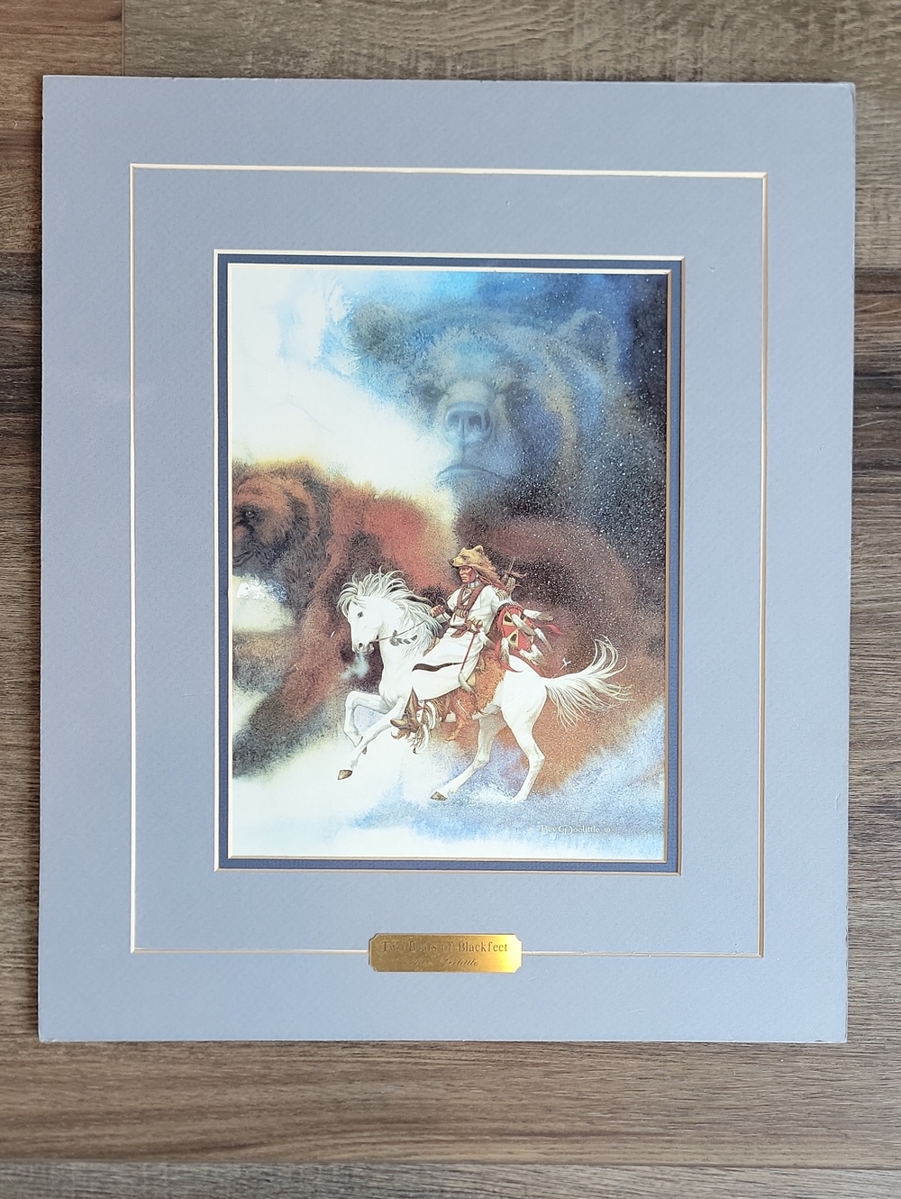 Bev Doolittle " Two Bears Of Blackfeet " Matted Print